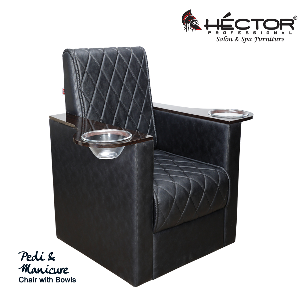 Pedi Mani Chair w bowls black left IM