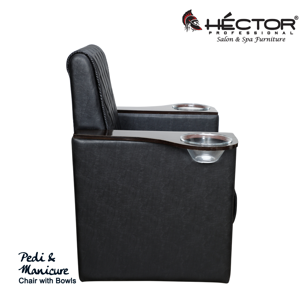 Pedi Mani Chair w bowls black left side IM