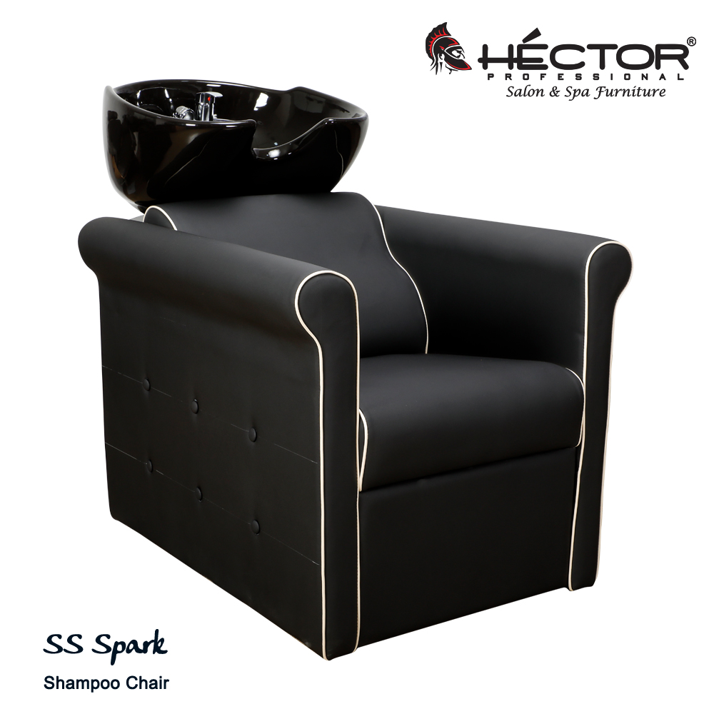 Three-quarter view of the Hector Professional Wooden Spa Trolley in a rich Rose finish, featuring three slatted shelves and a specialized top-tier organizer for massage oils.