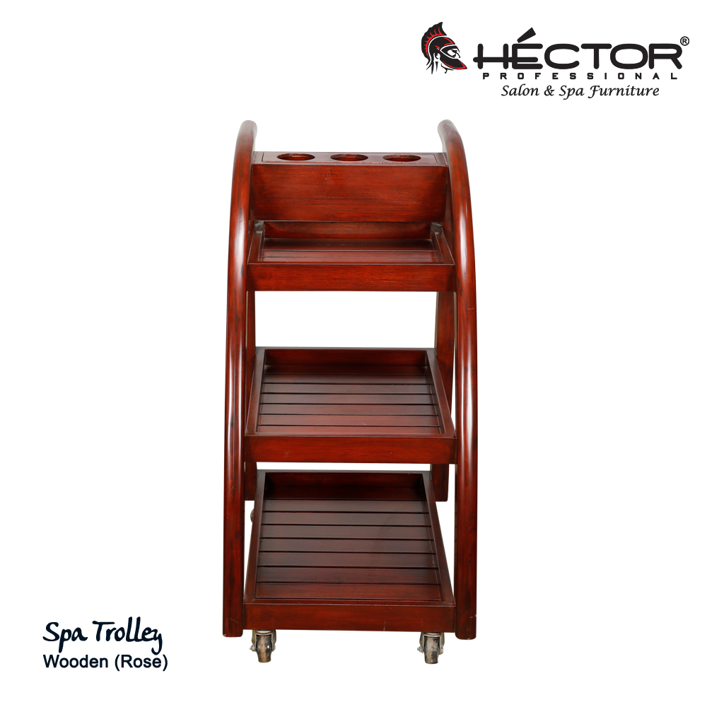 Rose Wooden Spa Trolley